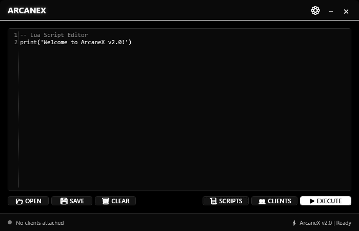 ArcaneX Roblox executor interface preview